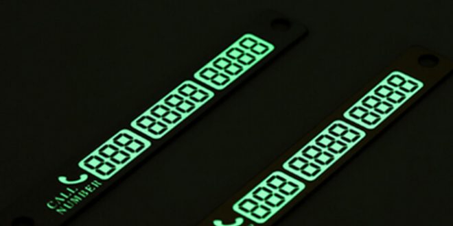 شريحة مضيئة للسيارة برقم هاتفك للإنتظار الإضراري المؤقت